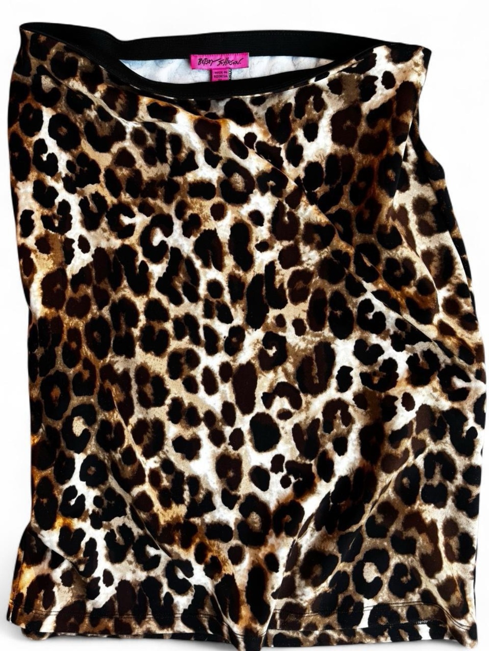 Betsey Johnson Leopard-Print Midi Pencil Skirt in Brown and Black